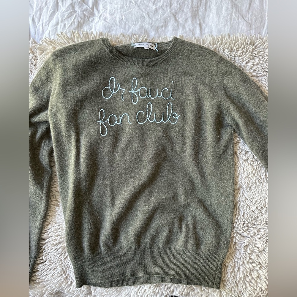 Lingua franca cashmere sweater; worn 3x